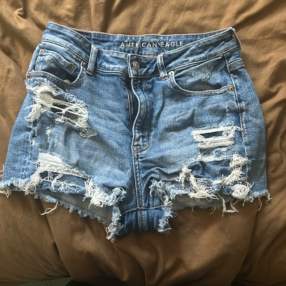 American Eagle Mom Ripped Shorts Stretch